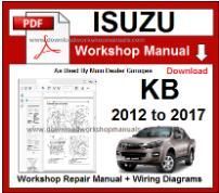 Isuzu KB Service Repair Workshop Manual Download